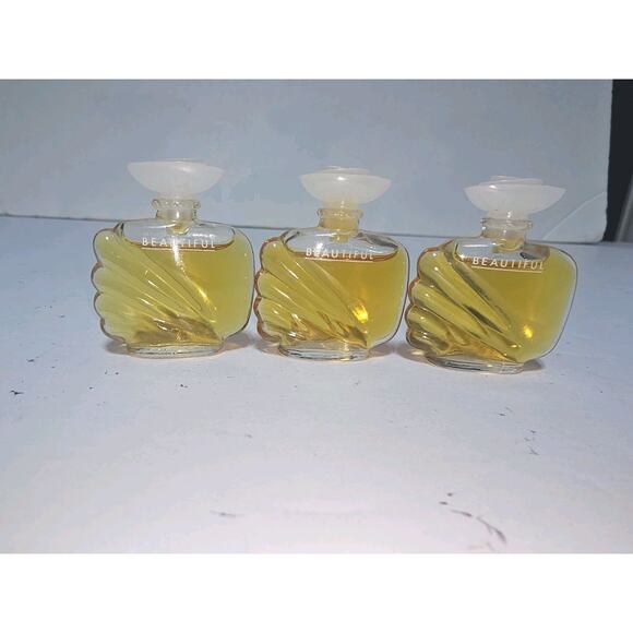 3 MINIATURE Vintage BEAUTIFUL ESTEE LAUDER Mini Travel-Size Perfumes .36 Fl - Picture 1 of 4